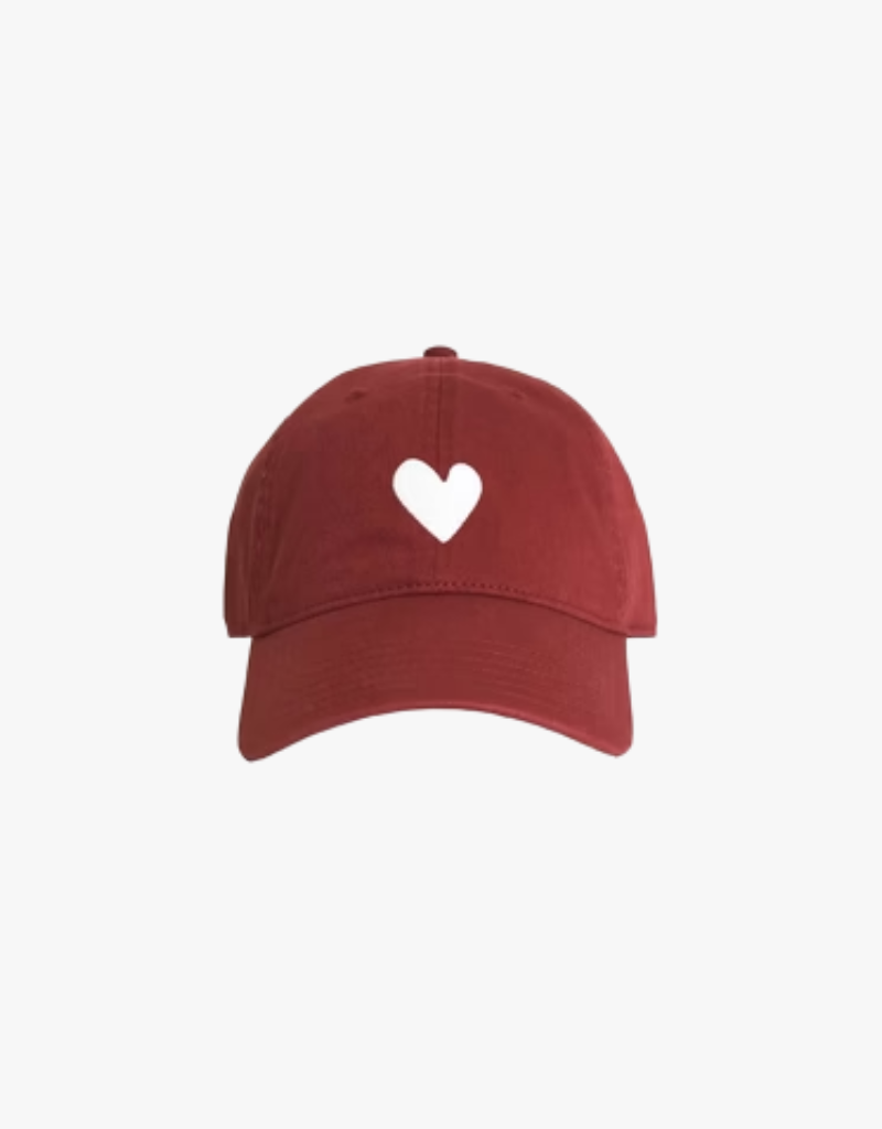 Kerri Rosenthal Imperfect Heart Hat in Cherri Red & White