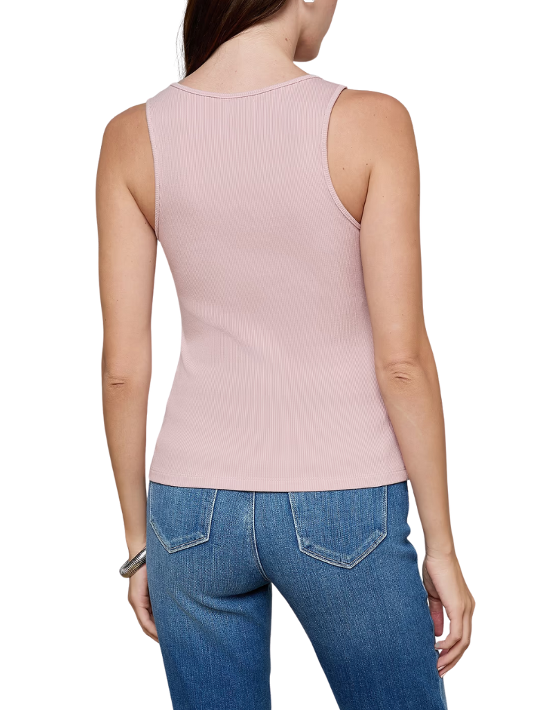 L'agence Adira Scoop Neck Tank in Pale Rose