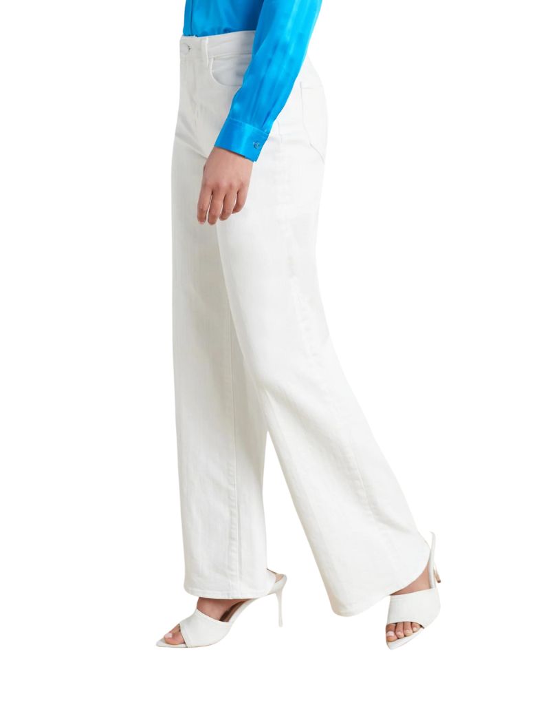 L'agence Alicent Wide Leg Jeans in Blanc