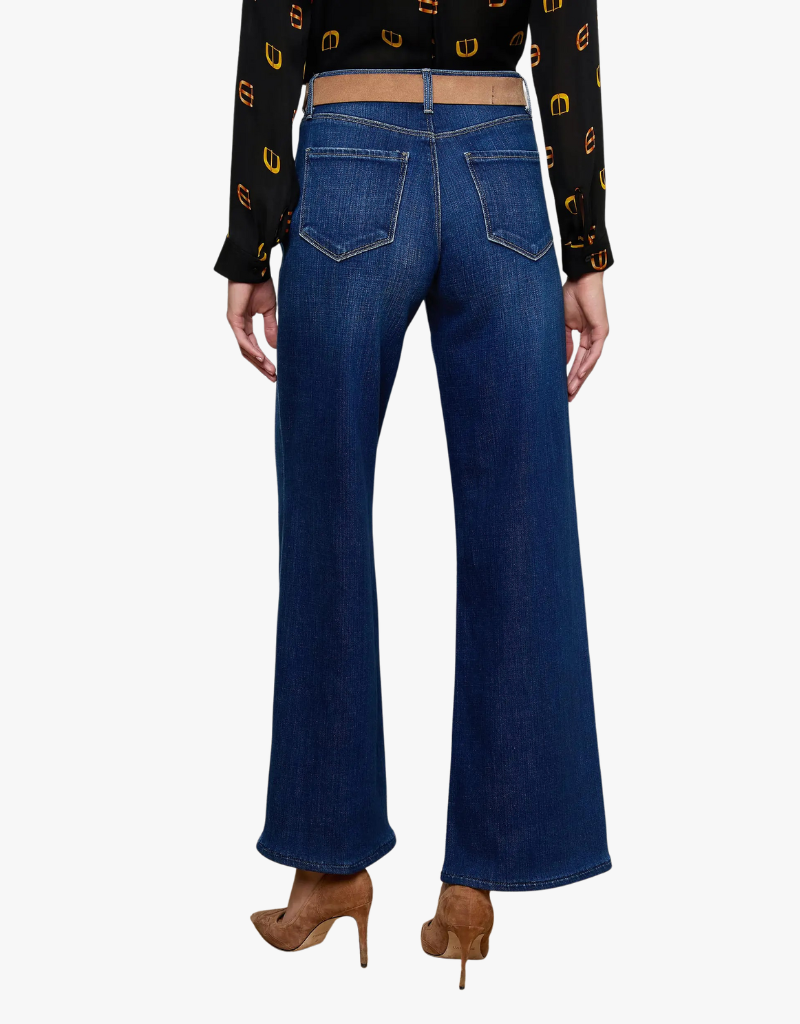 L'agence Alicent High Rise Sneaker Wide Leg in Marvista