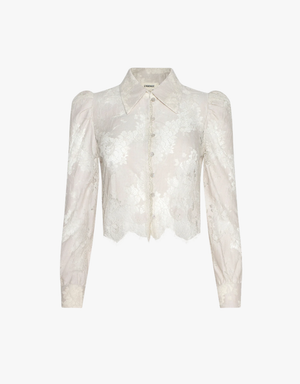 L'agence Anita Lace Button Up in Champagne