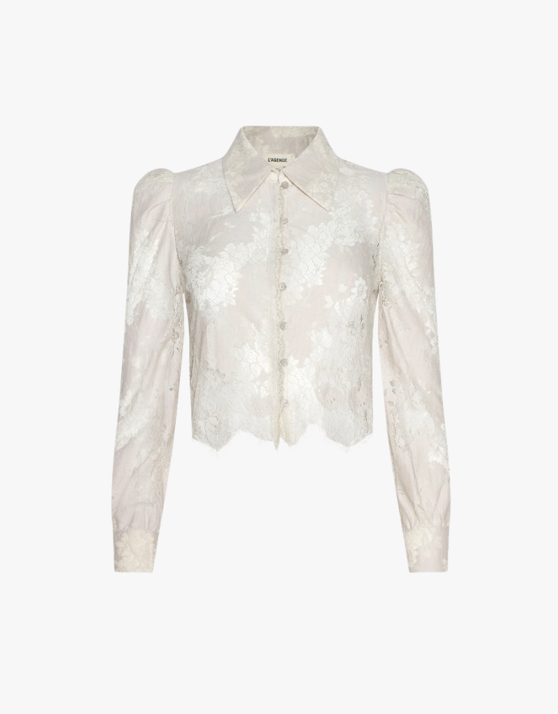 L'agence Anita Lace Button Up in Champagne