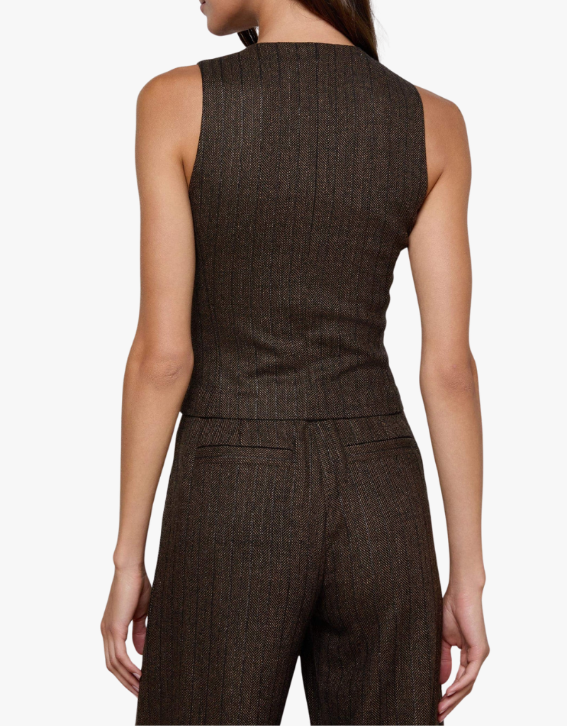 L'agence Drina Vest in Brown & Bronze Multi