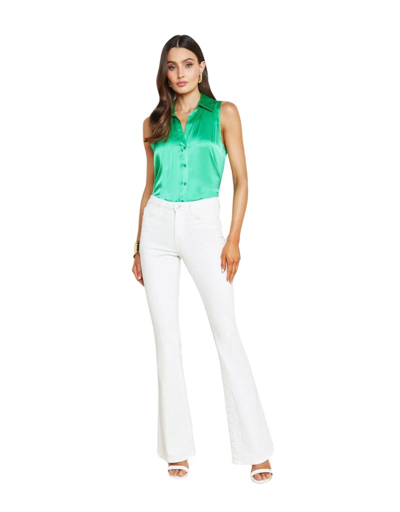 L'agence Emmy Sleeveless Blouse in Island Green