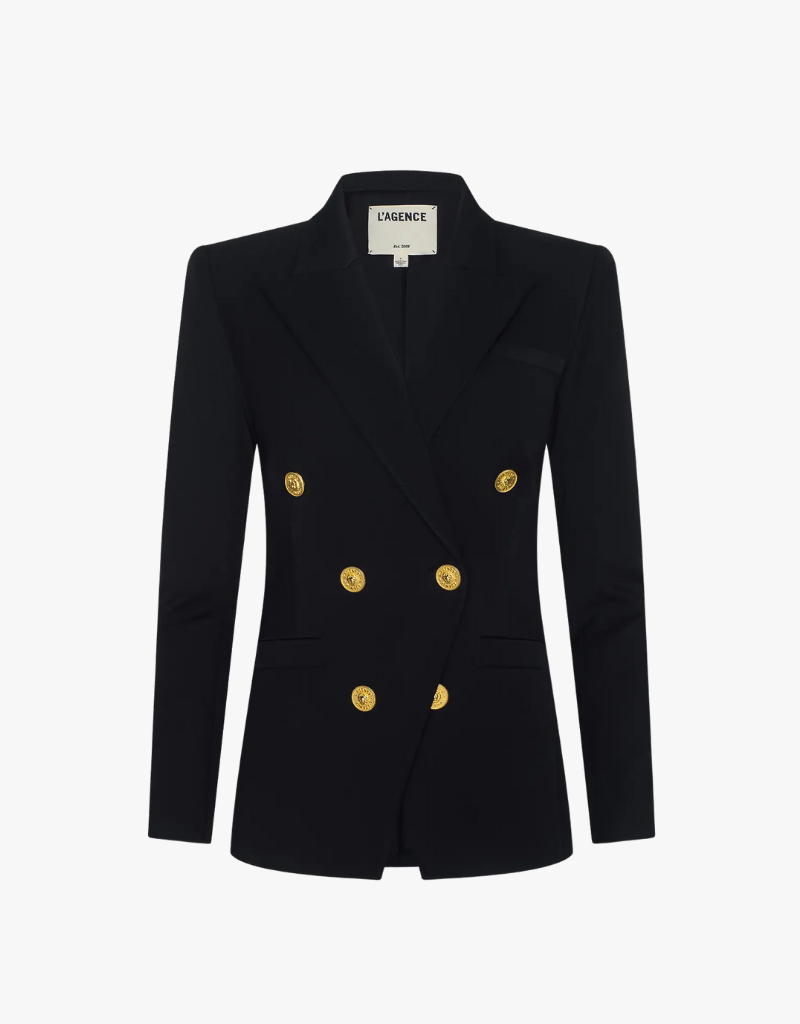 L'agence Kyomi Double Breasted Blazer in Black