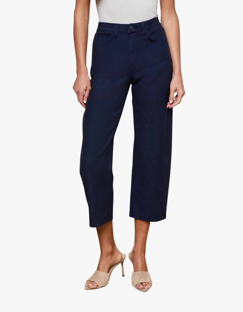 L'agence Mallis High Rise Bow Leg Jean in Saturated Blue