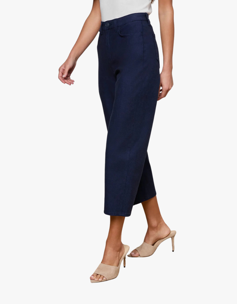 L'agence Mallis High Rise Bow Leg Jean in Saturated Blue