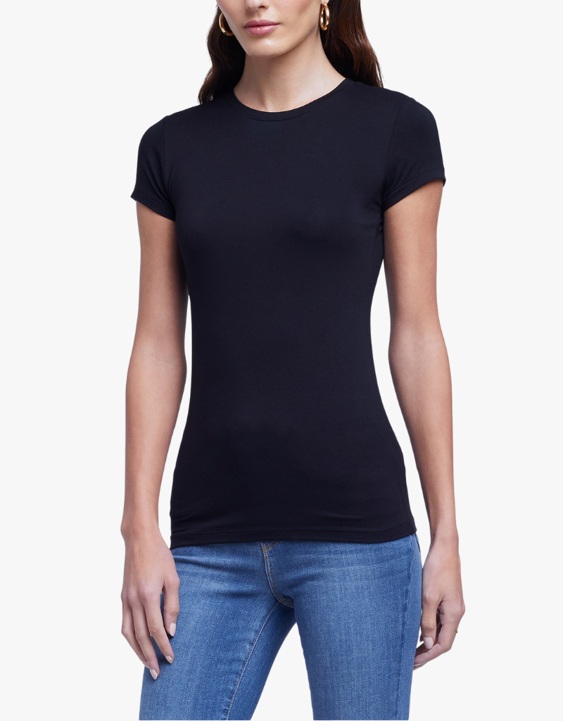 L'agence Ressi Fitted Tee in Black