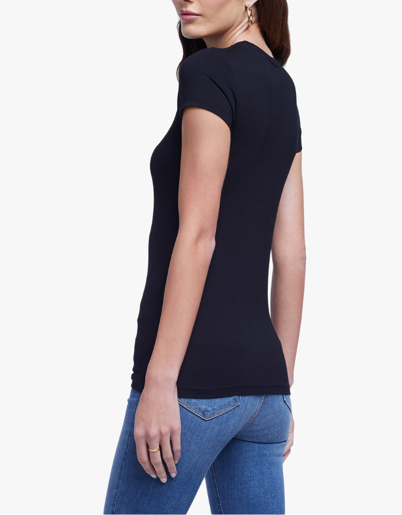 L'agence Ressi Fitted Tee in Black