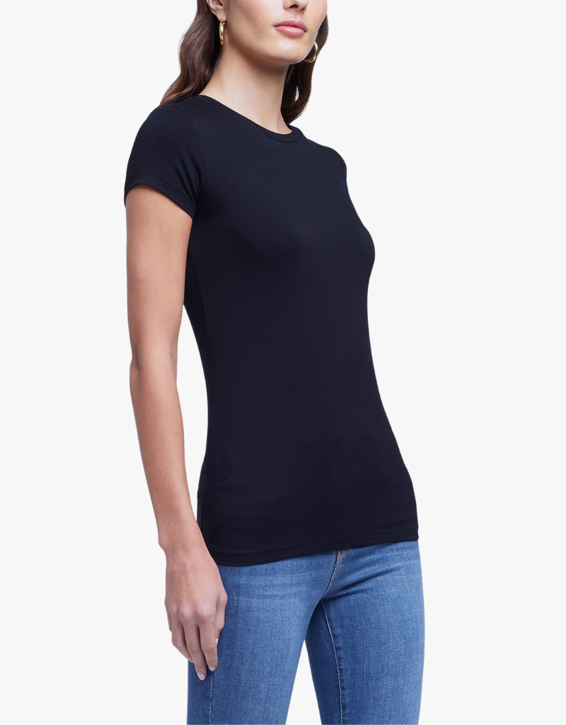 L'agence Ressi Fitted Tee in Black