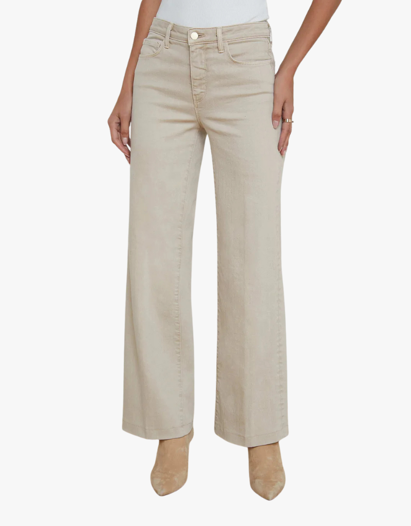 L'agence Scottie High Rise Wide Leg in Biscuit