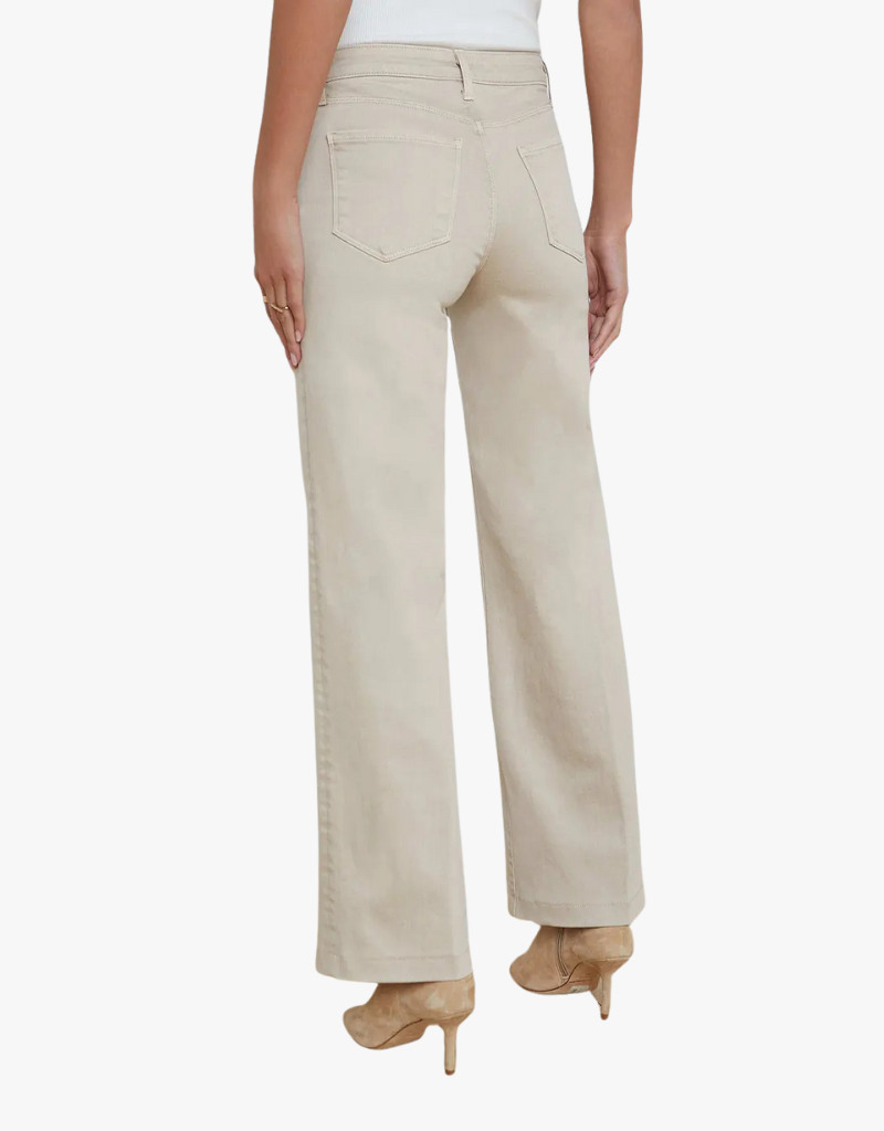 L'agence Scottie High Rise Wide Leg in Biscuit