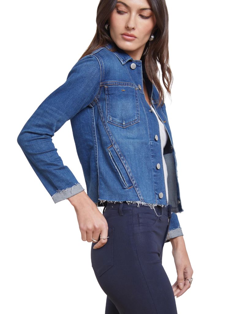 L'agence Janelle Slim Raw Jacket in Authentique