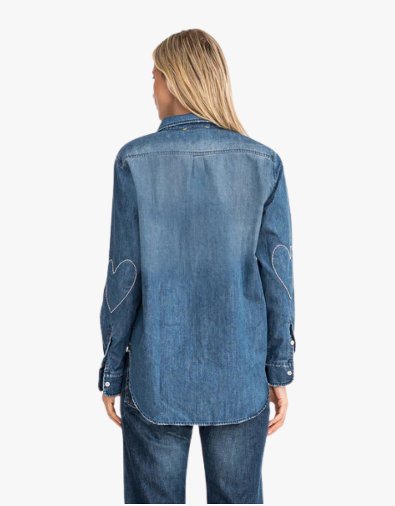 Kerri Rosenthal Denim Shirt Lightweight in True Denim