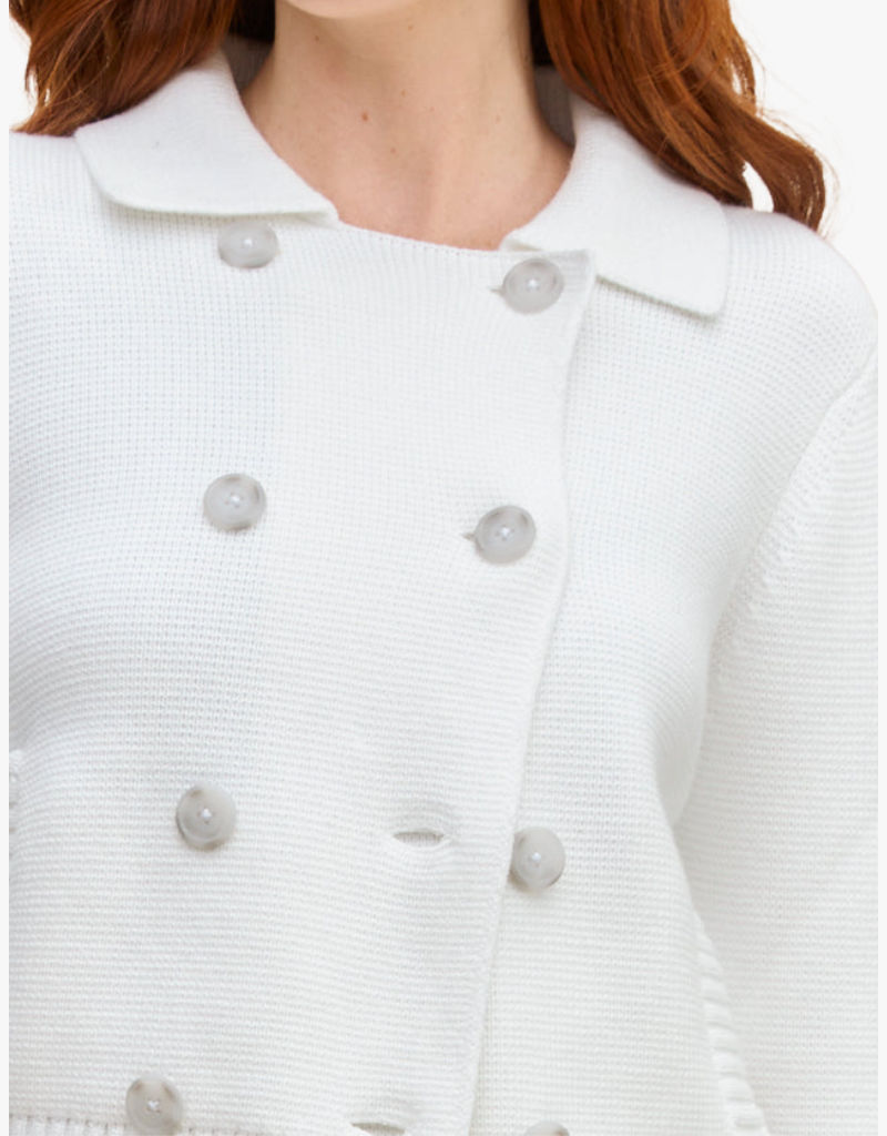 Margaret O'Leary Dylan Double Knit Jacket in Chalk