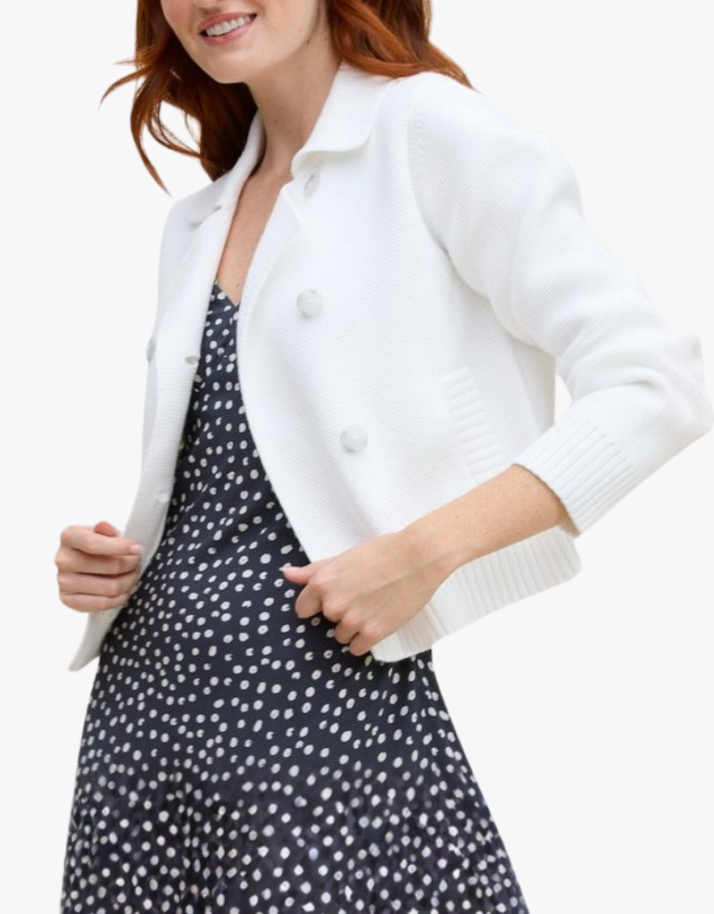 Margaret O'Leary Dylan Double Knit Jacket in Chalk