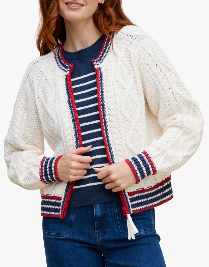 Margaret O'Leary Maritime Zip Jacket in Ivory