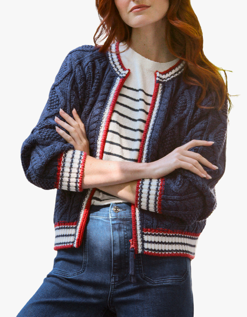 Margaret O'Leary Maritime Zip Jacketin Navy