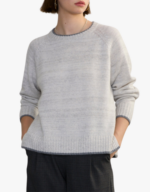 Margaret O'Leary Mendocino Pullover in Fog Combo