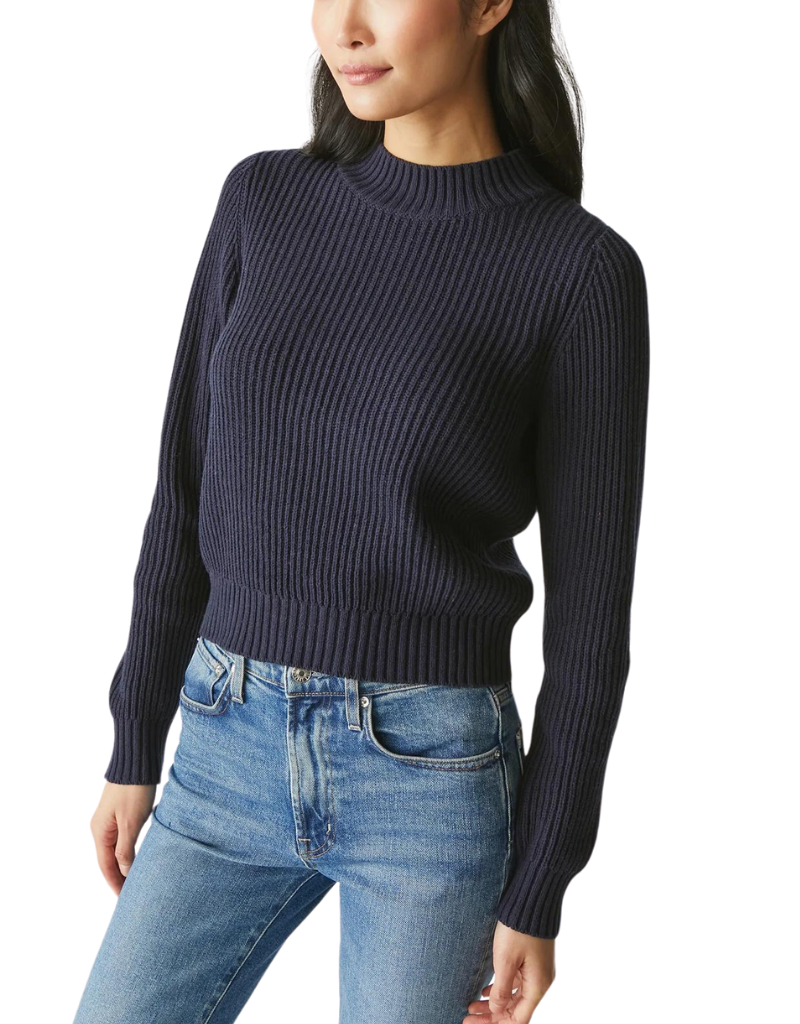 Michael Stars Barb Popover Sweater in Nocturnal