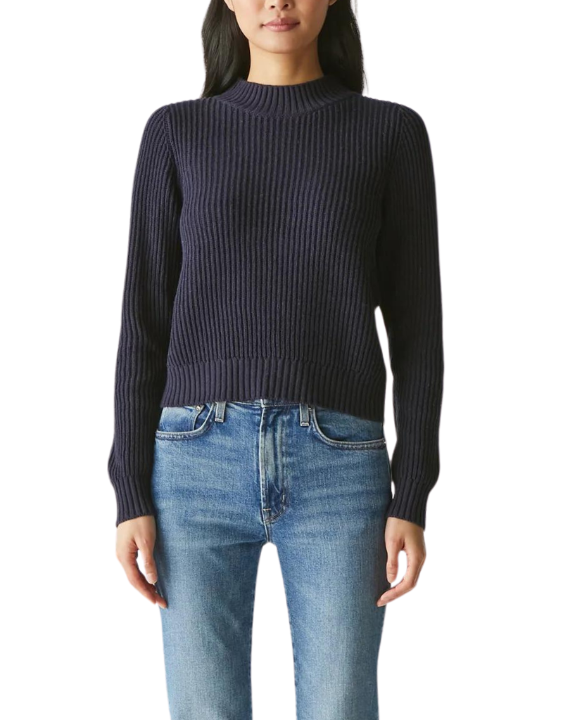 Michael Stars Barb Popover Sweater in Nocturnal