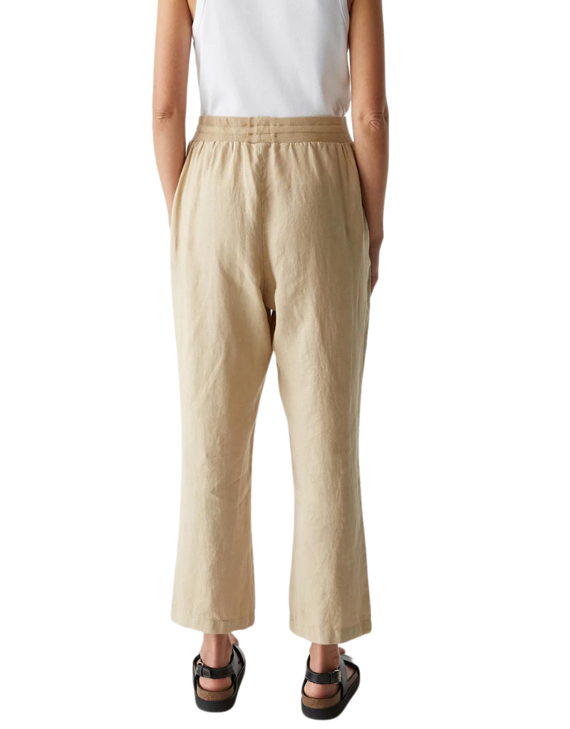 Michael Stars Nolan Pull On Linen Pant in Natural