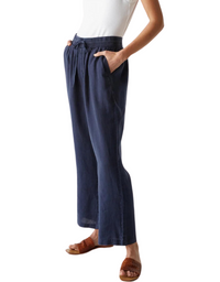 Michael Stars Nolan Pull On Linen Pant in Nocturnal
