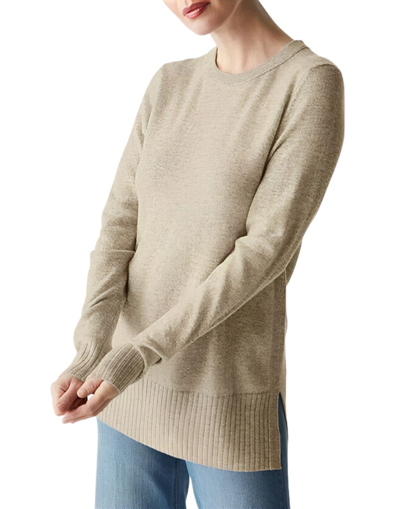 Michael Stars Willow Relaxed Pullover Sweater in Oatmeal