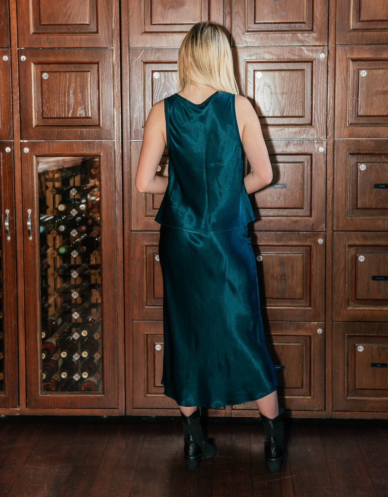 Michael Stars Leila Bias Midi Skirt in Rainforest