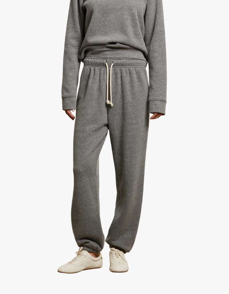 Perfect White Tee Michelle Fleece Jogger in Dark Heather Grey