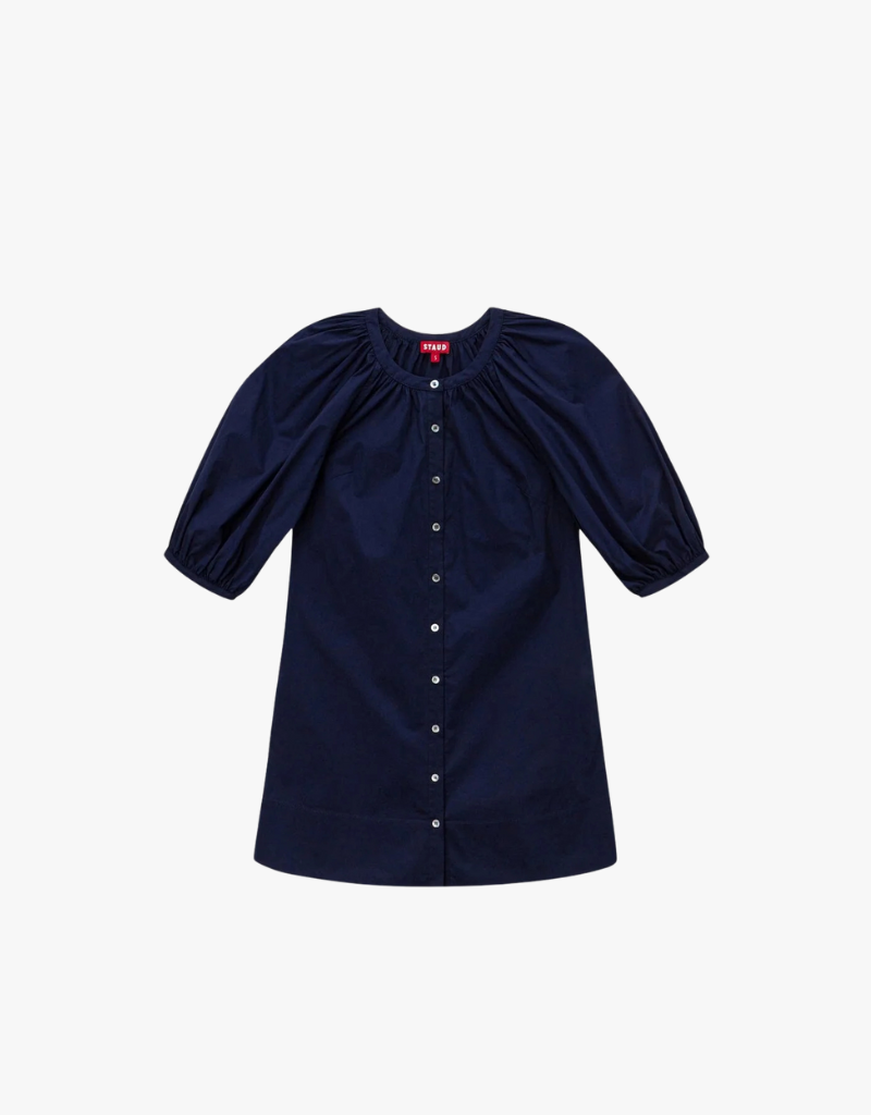 Staud Vincent Mini Dress in Navy