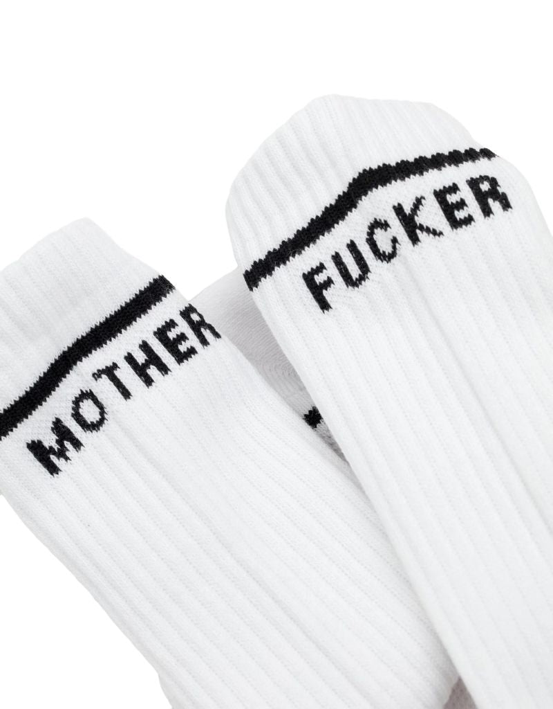 Mother Baby Steps Socks in White & Black