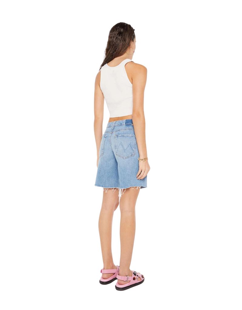 Mother Down Low Undercover Short Fray Shorts in Material Girl