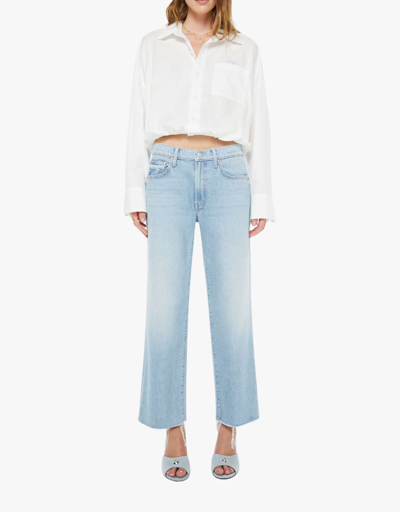 Mother Mid Rise Rambler Zip Ankle in Few and Far Between