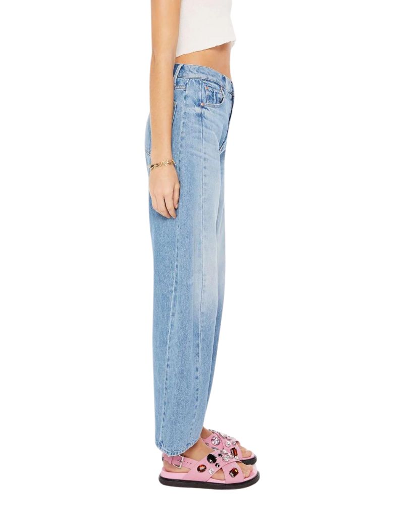 Mother The Half Pipe Flood Jeans in Material Girl