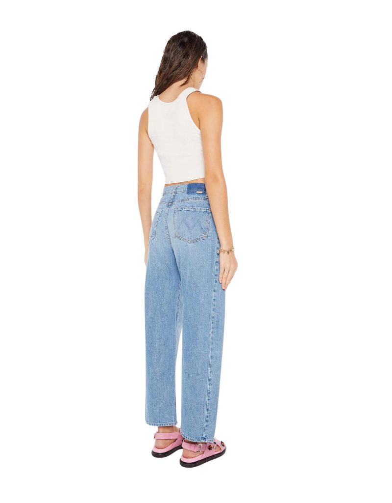 Mother The Half Pipe Flood Jeans in Material Girl