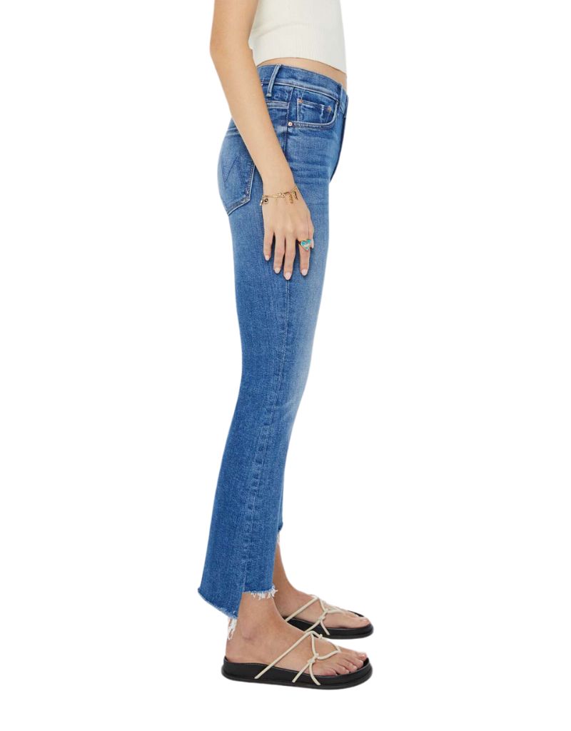 Mother The Insider Crop Step Fray Jeans in Different Strokes