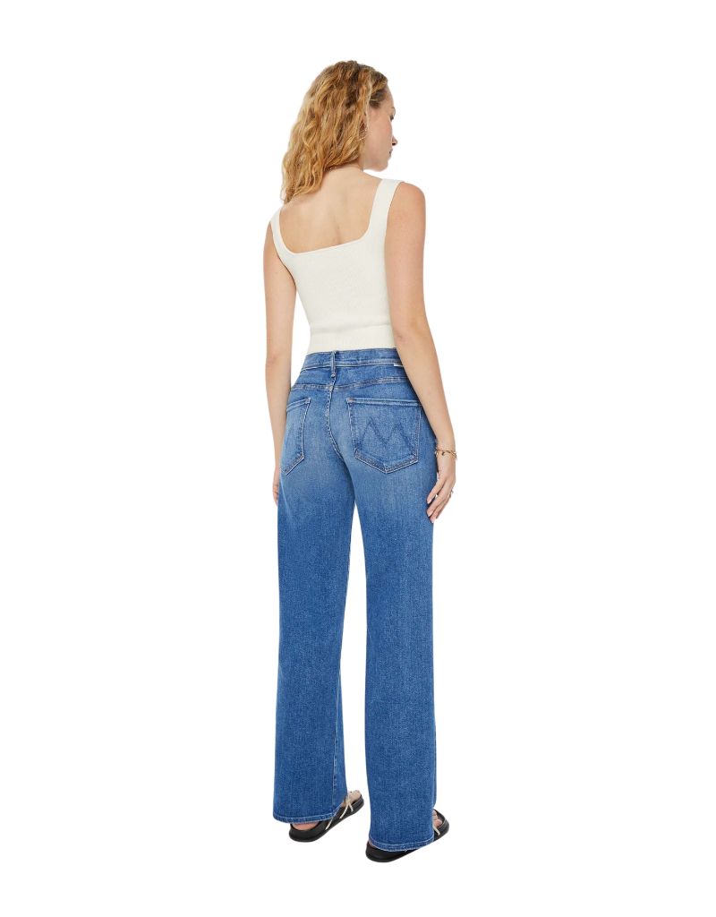 Mother The Mid Rise Maven Sneak Jeans in Different Strokes