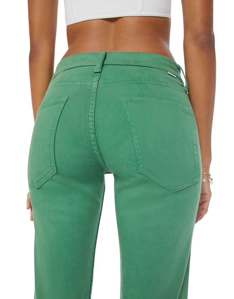 Mother The Mid Rise Rider Ankle Jeans in Leprechaun Playdate