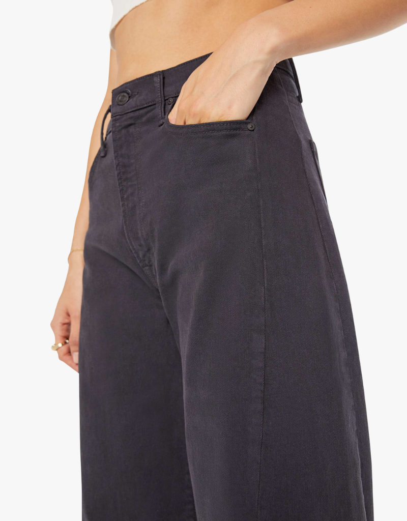 Mother The Half Pipe Flood Jeans in Faded Black