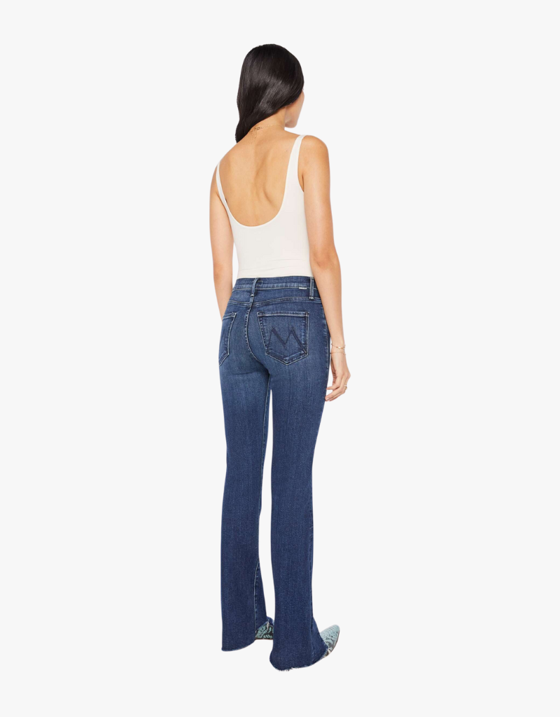 Mother The Insider Skimp Pointy Fray Jeans in You're a Riot
