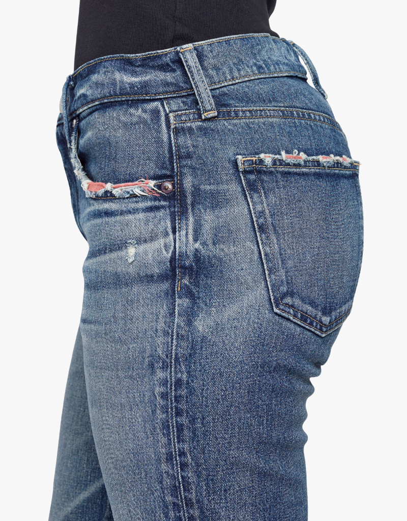 Moussy MV Ensley Slim Straight Jeans in Blue