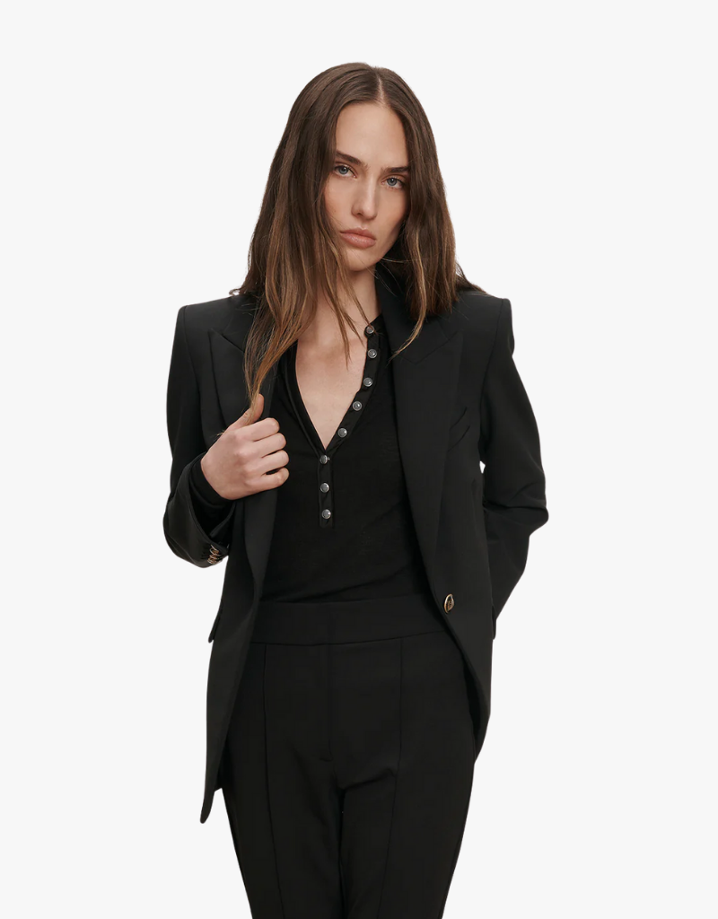 Veronica Beard Naira Scuba Dickey Jacket in Black