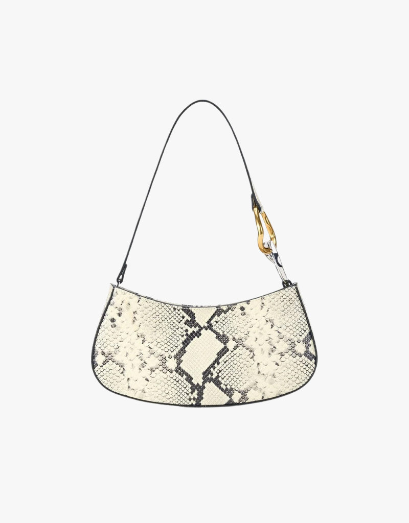 Staud Ollie Bag in White Snake