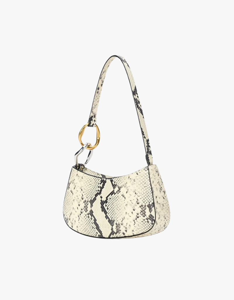 Staud Ollie Bag in White Snake
