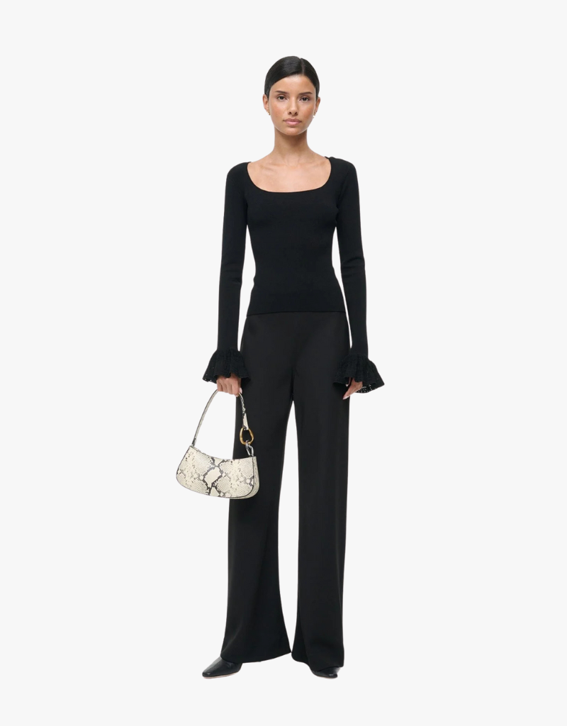 Staud Ollie Bag in White Snake