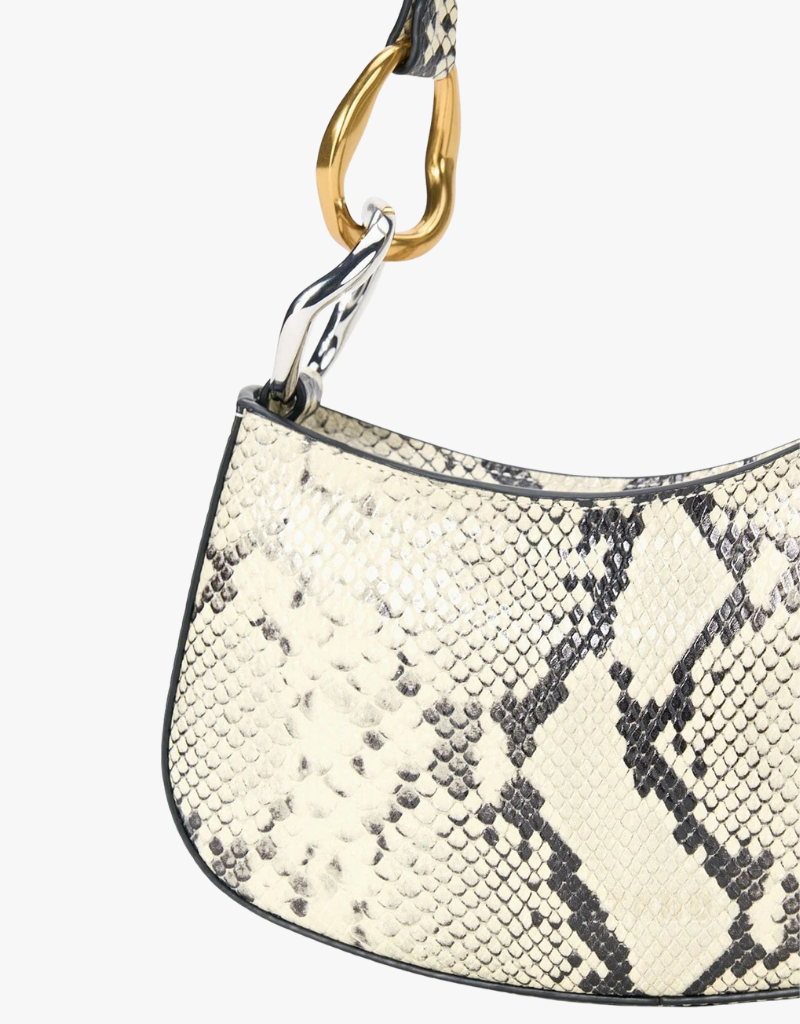 Staud Ollie Bag in White Snake