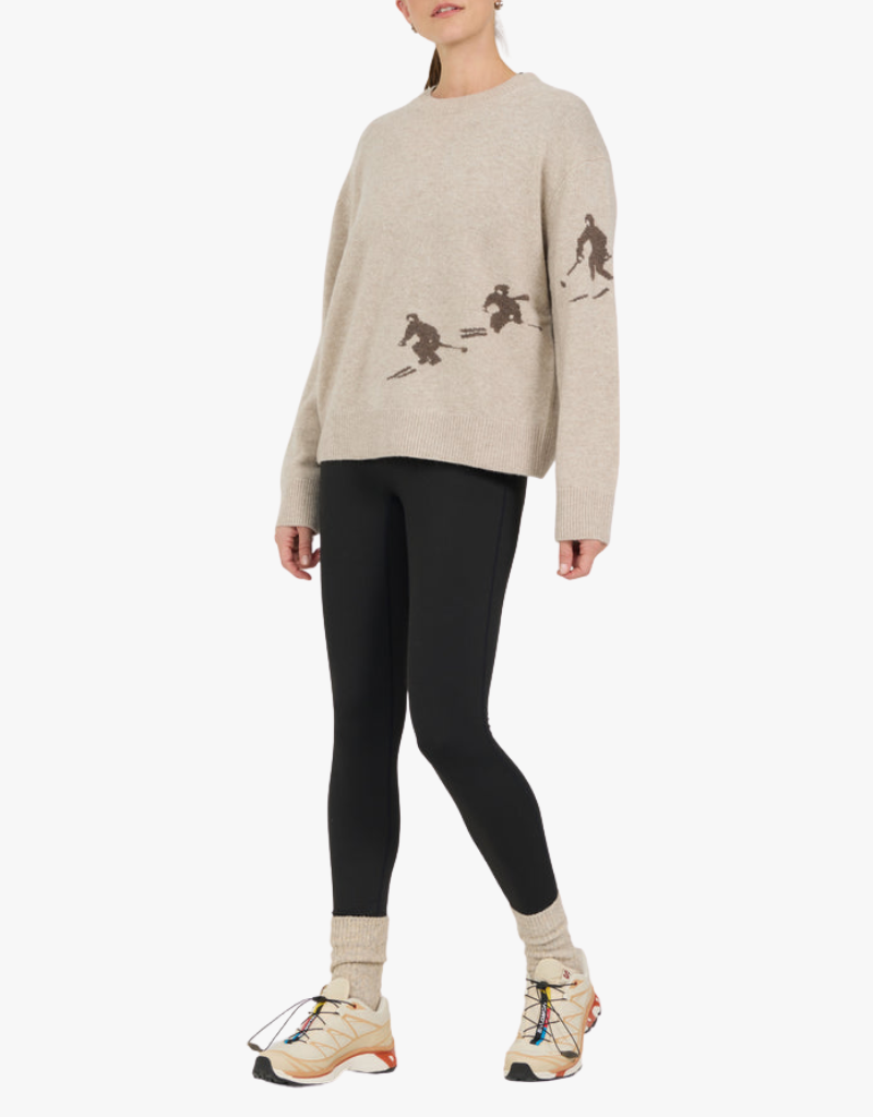 One Grey Day Skier Slope Crew in Biscuit Combo