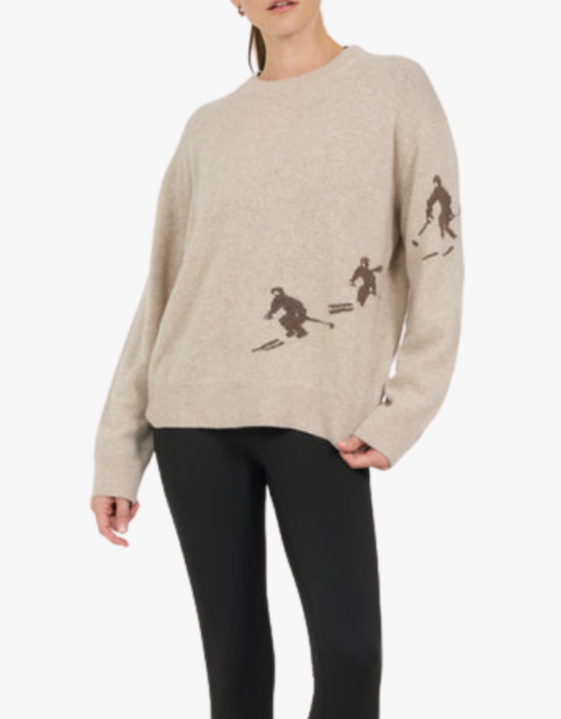 One Grey Day Skier Slope Crew in Biscuit Combo