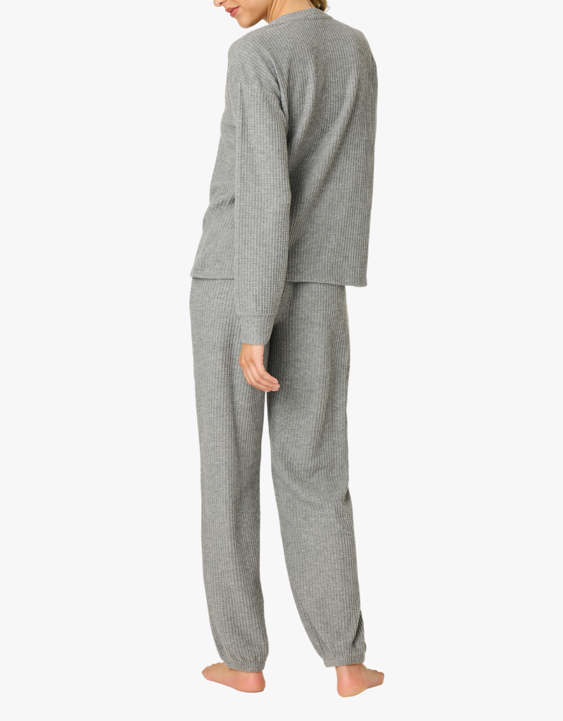 P.J. Salvage Fireside Sparkle PJ Set in Heather Charcoal